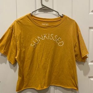 Size large Modern Lux brand yellow crop top.